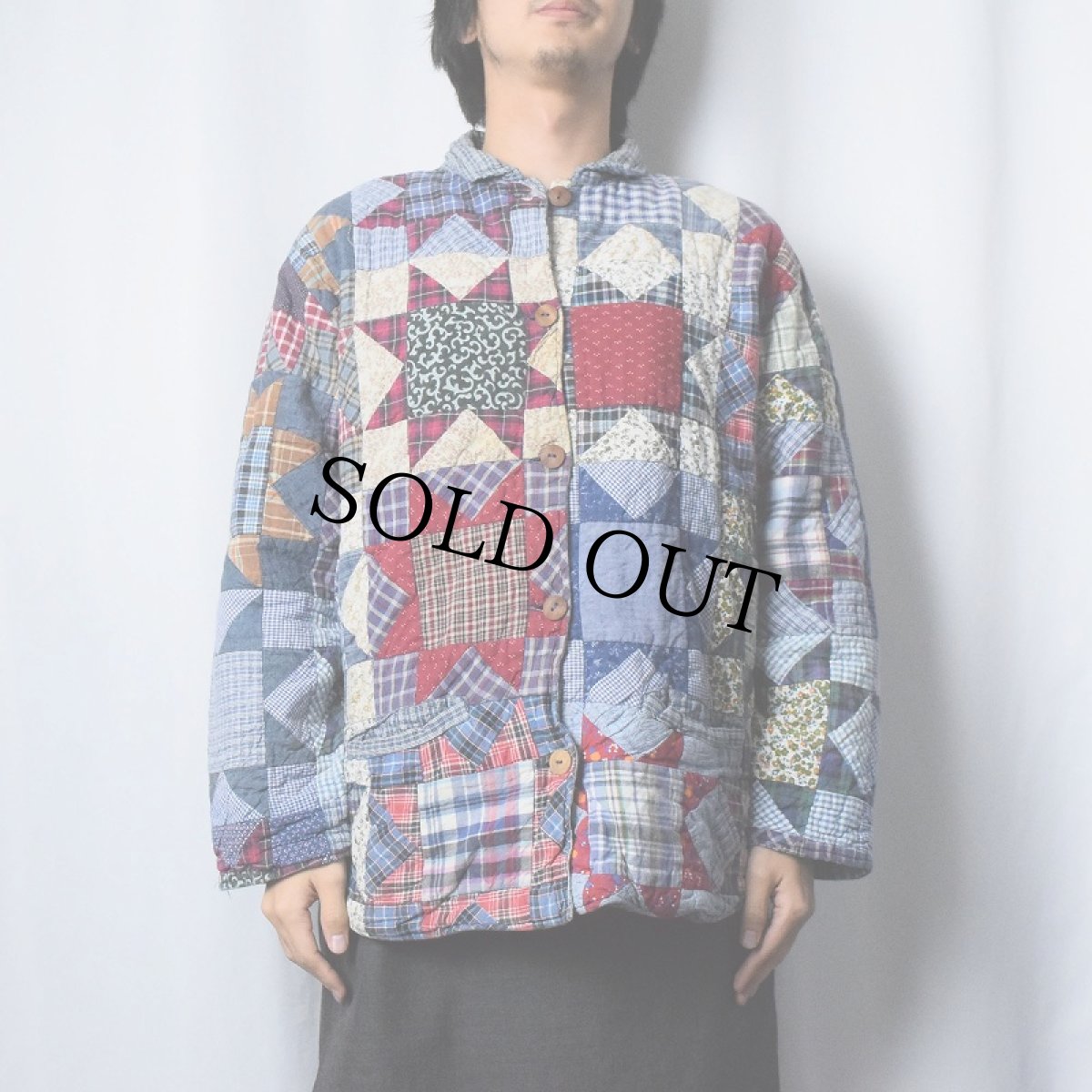 画像4: Patch Magic INDIA製 パッチワーク キルティングジャケット S (4)