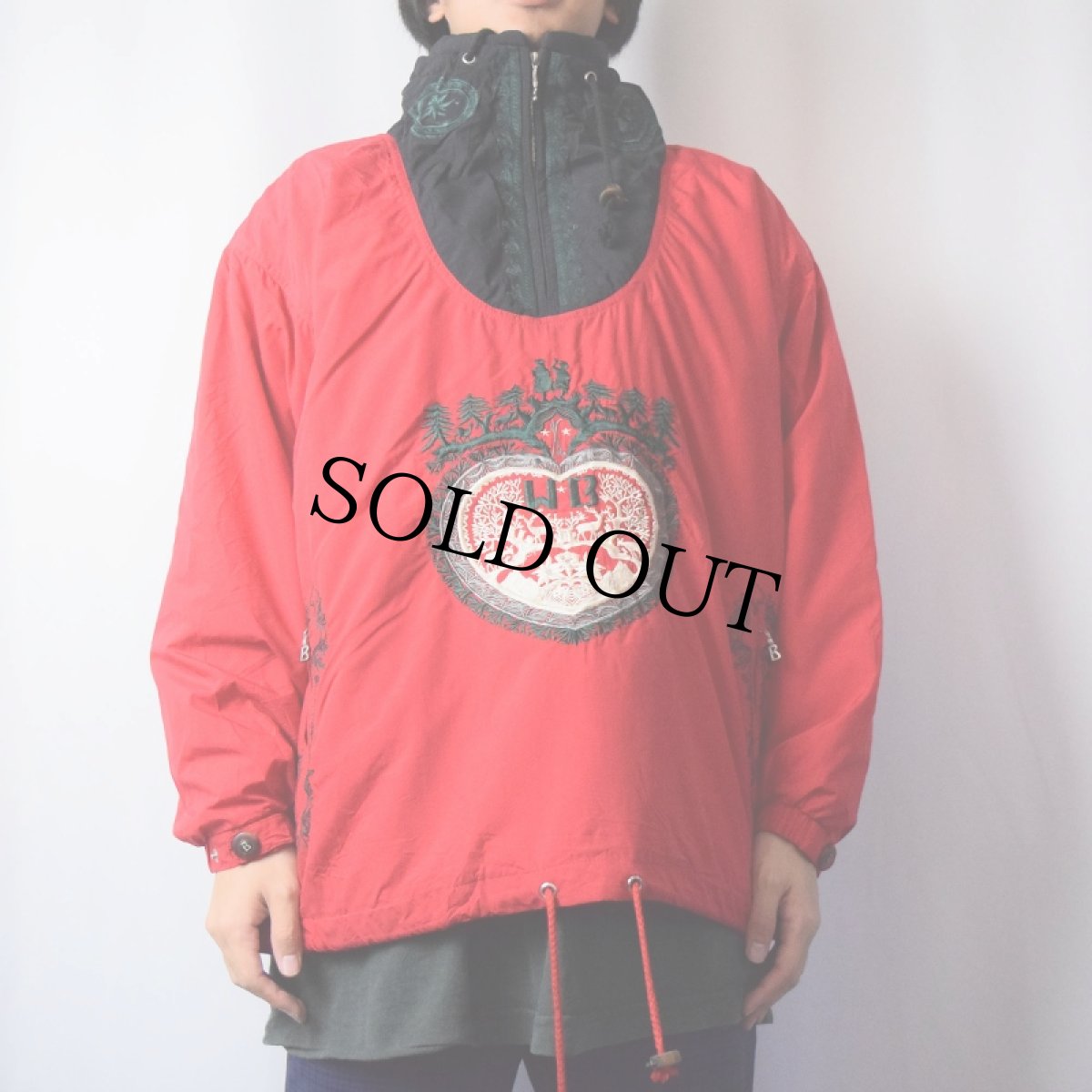 画像2: BOGNER USA製 ハーフジップ刺繍ジャケット M (2)