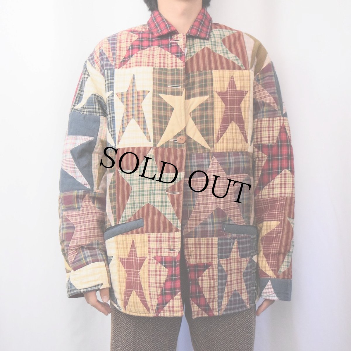 画像3: Patch Magic INDIA製 パッチワーク リバーシブルキルティングジャケット M (3)