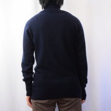 画像3: Acanthe CACHEMIRE カシミア タートルネックニットセーター NAVY M (3)