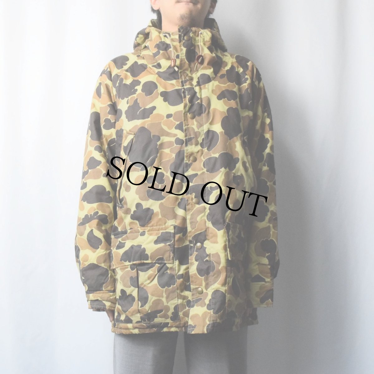 画像5: 70〜80's L.L.Bean "Thinsulate 3M" ダックハンターカモ柄 中綿入り ナイロンマウンテンパーカー M (5)