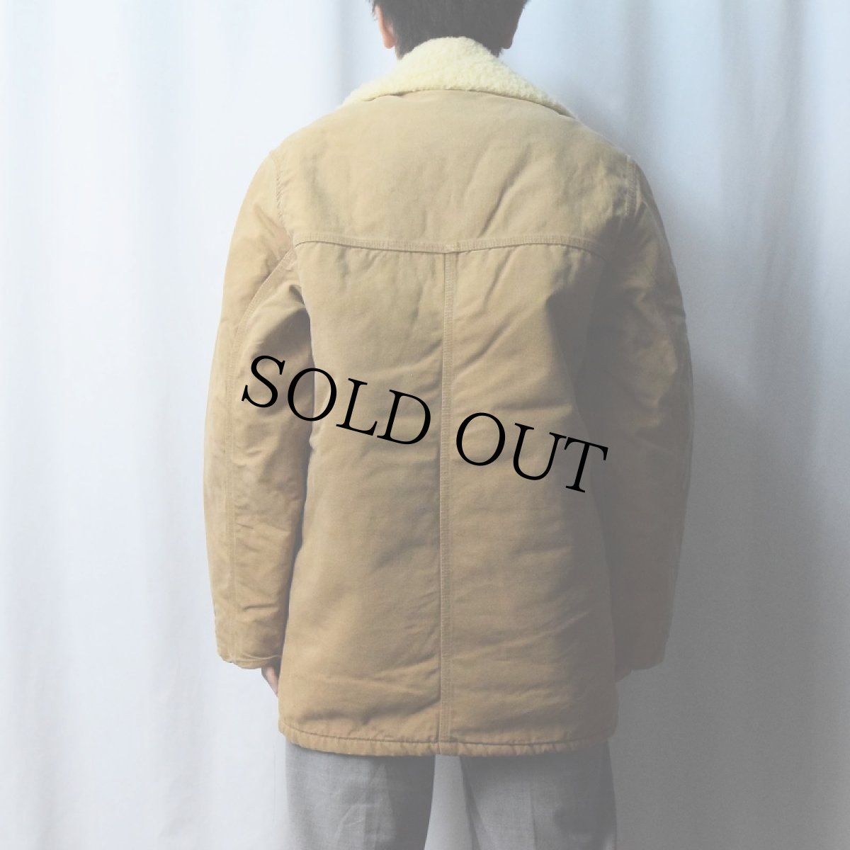 画像3: 70's Carhartt プリントタグ ボアライナー ダック ランチコート SIZE42 (3)