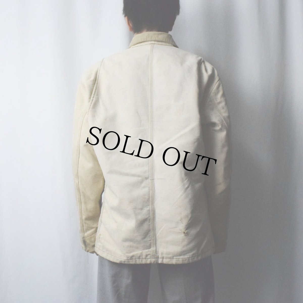 画像3: 70's Carhartt プリントタグ ブランケットライナー ダック ミシガンチェアコート SIZE44L (3)