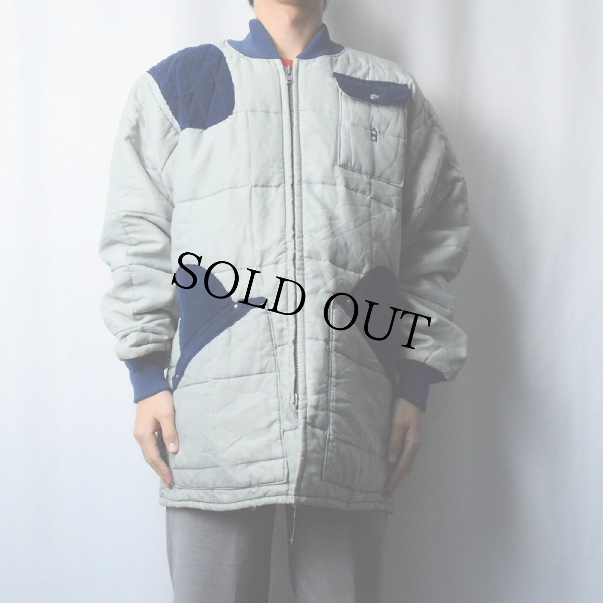 画像2: 70's bob allen USA製 ナイロン キルティング ハンティングジャケット L (2)