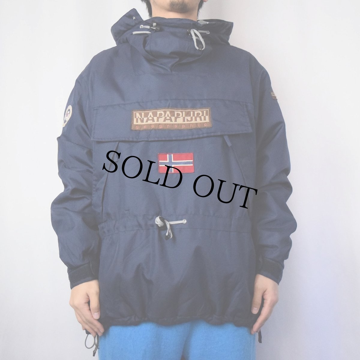 画像2: NAPAPIJRI "SKIDOO" アノラックパーカー NAVY L (2)