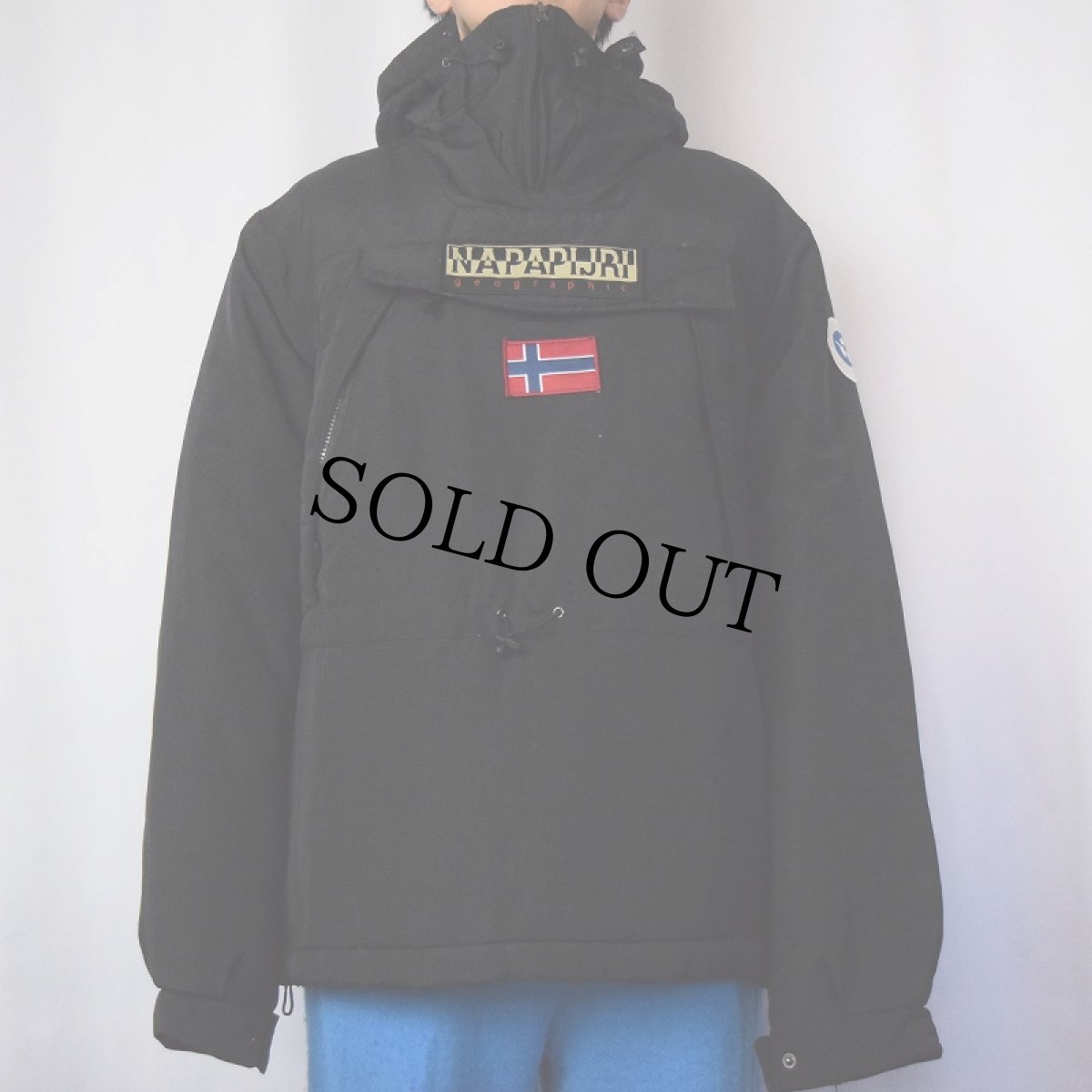 画像2: NAPAPIJRI "SKIDOO" アノラックパーカー BLACK XXXL (2)