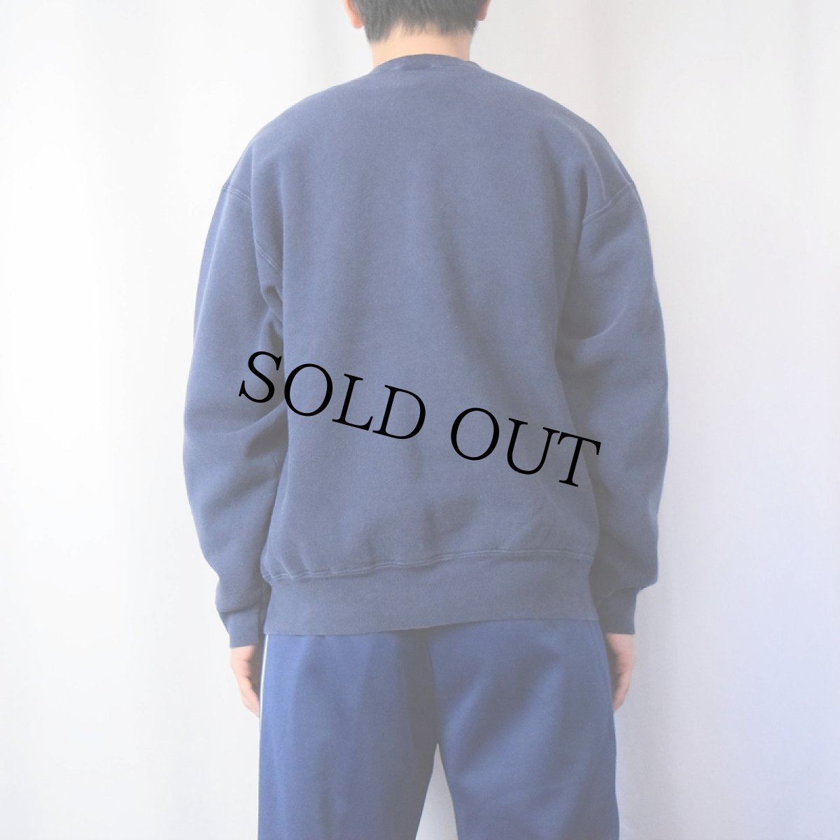 画像3: 90's LEONARDE DA VINCI'S HORSE アートプリントスウェット NAVY XL (3)