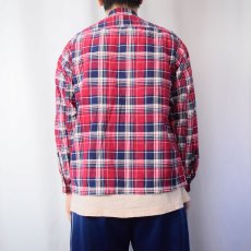 画像3: 50's DISTINCTIVE Sportswear チェック柄 プリントネルシャツ S (3)