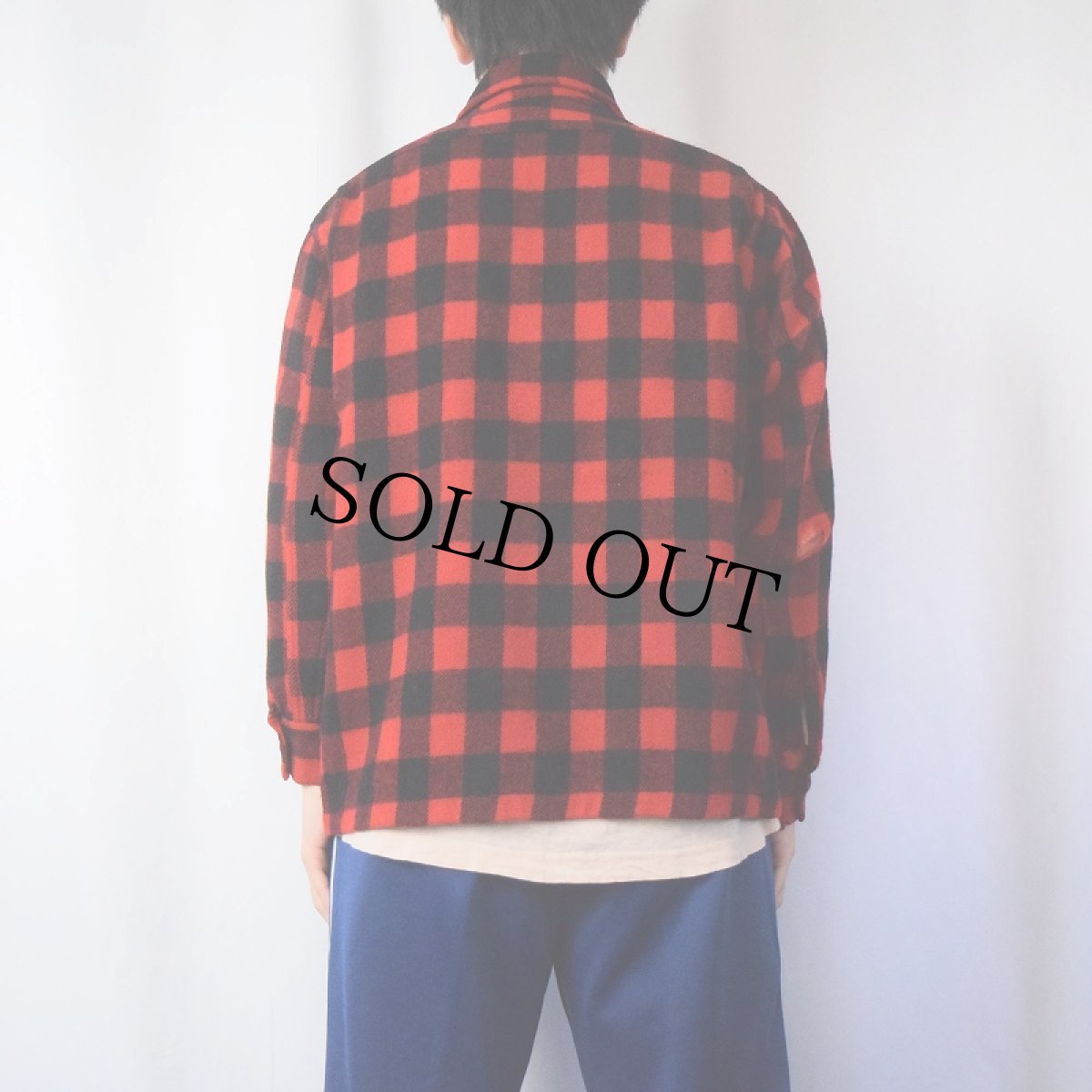 画像3: 40〜50's Field Master バッファローチェック柄 ウールジップシャツ (3)