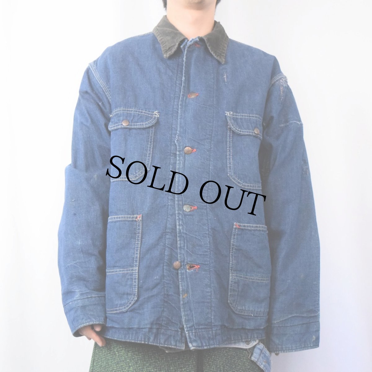 画像2: 70's JCPenney BIG MAC ブランケットライナー デニムカバーオール (2)