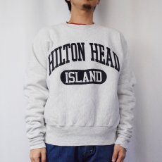 画像2: 90〜2000's the cotton exchange USA製 REVERSE WEAVE TYPE "HILTON HEAD ISLAND" プリントスウェット M (2)