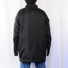 画像3: 2000's umbro ロゴ刺繍 フード付き ナイロン中綿ジャケット BLACK L (3)