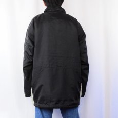 画像3: 【SALE】 2000's umbro ロゴ刺繍 フード付き ナイロン中綿ジャケット BLACK L (3)