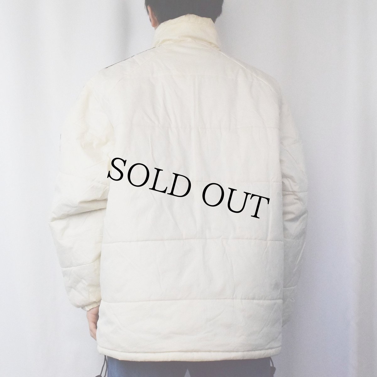 画像6: 90's UMBRO ロゴ刺繍 リバーシブル ナイロン中綿ジャケット NAVY M (6)