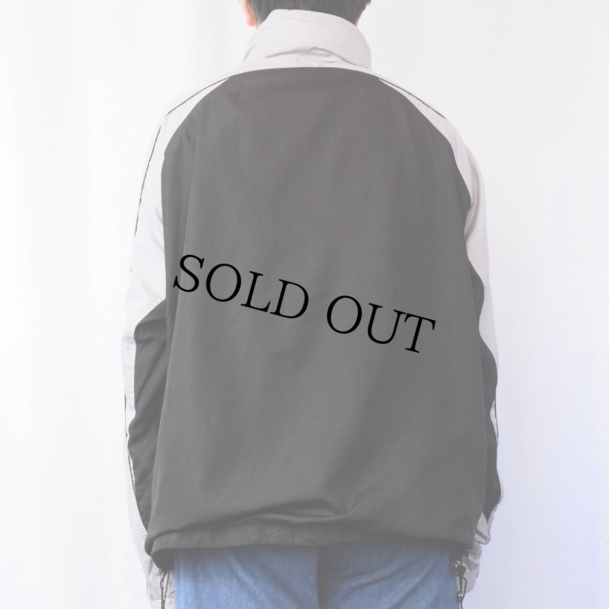 画像3: 90's UMBRO ロゴ刺繍 フード付き ポリエステル リフレクティブパイピングジャケット XL (3)