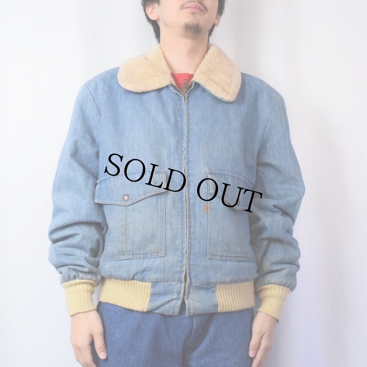 画像2: 70's Levi's 70543 USA製 デニムボアジャケット XL (2)