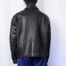 画像3: ST.JOHN'S BAY キルティングライナー レザージャケット BLACK (3)