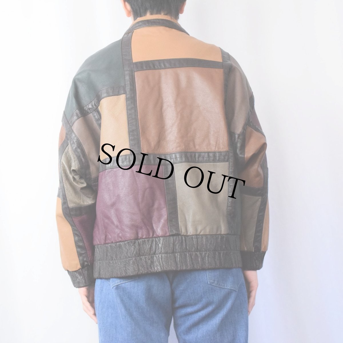 画像3: Avanti パッチワークレザージャケット M (3)