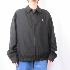 画像2: POLO Ralph Lauren チンスト付き ロゴ刺繍 スイングトップ BLACK XL (2)