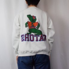 画像3: 80's RUSSELL ATHLETIC USA製 "GATORS" 前V キャラクタープリントスウェット L (3)