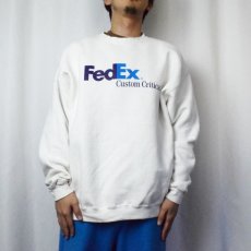 画像2: 90's Lee USA製 "FedEx" 企業ロゴプリントスウェット XL (2)