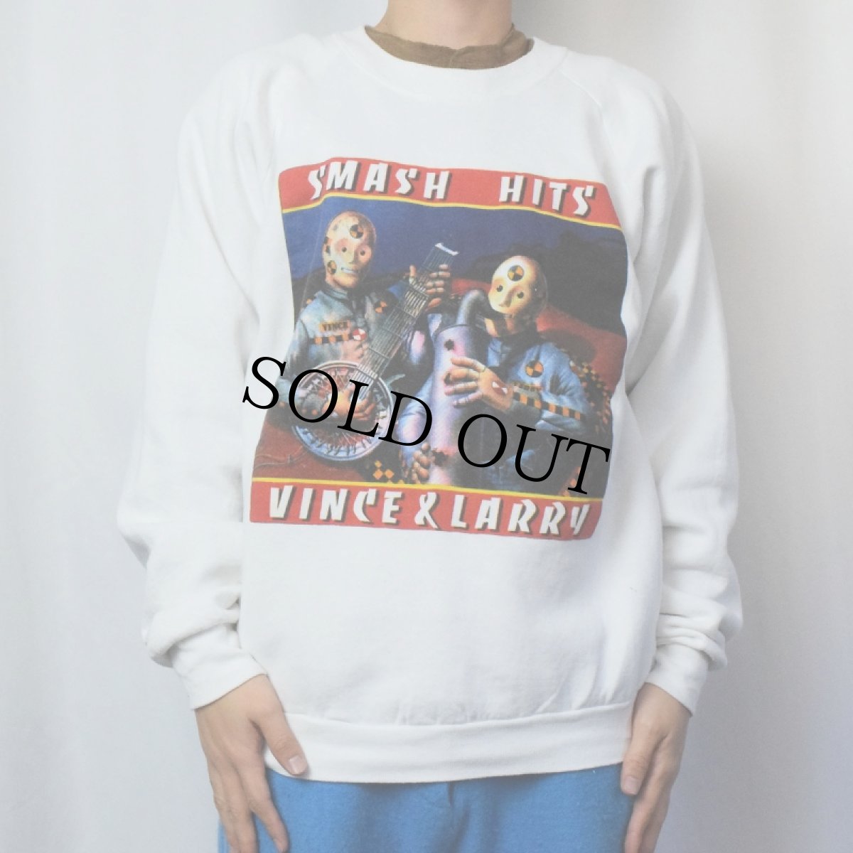 画像2: 90's The Incredible Crash Dummies USA製 "VINCE & LARRY" テレビアニメ キャラクタープリントスウェット XL (2)