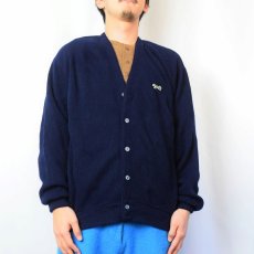 画像2: 80's The Fox JCPenney アクリルニットカーディガン NAVY L (2)