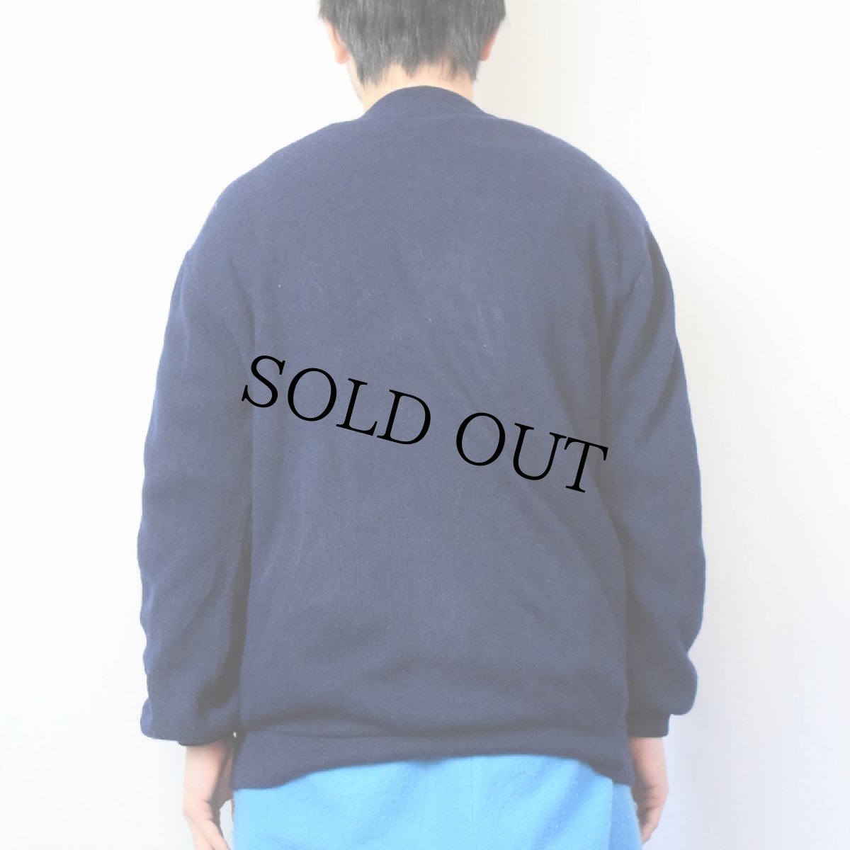 画像3: 80's The Fox JCPenney アクリルニットカーディガン NAVY L (3)