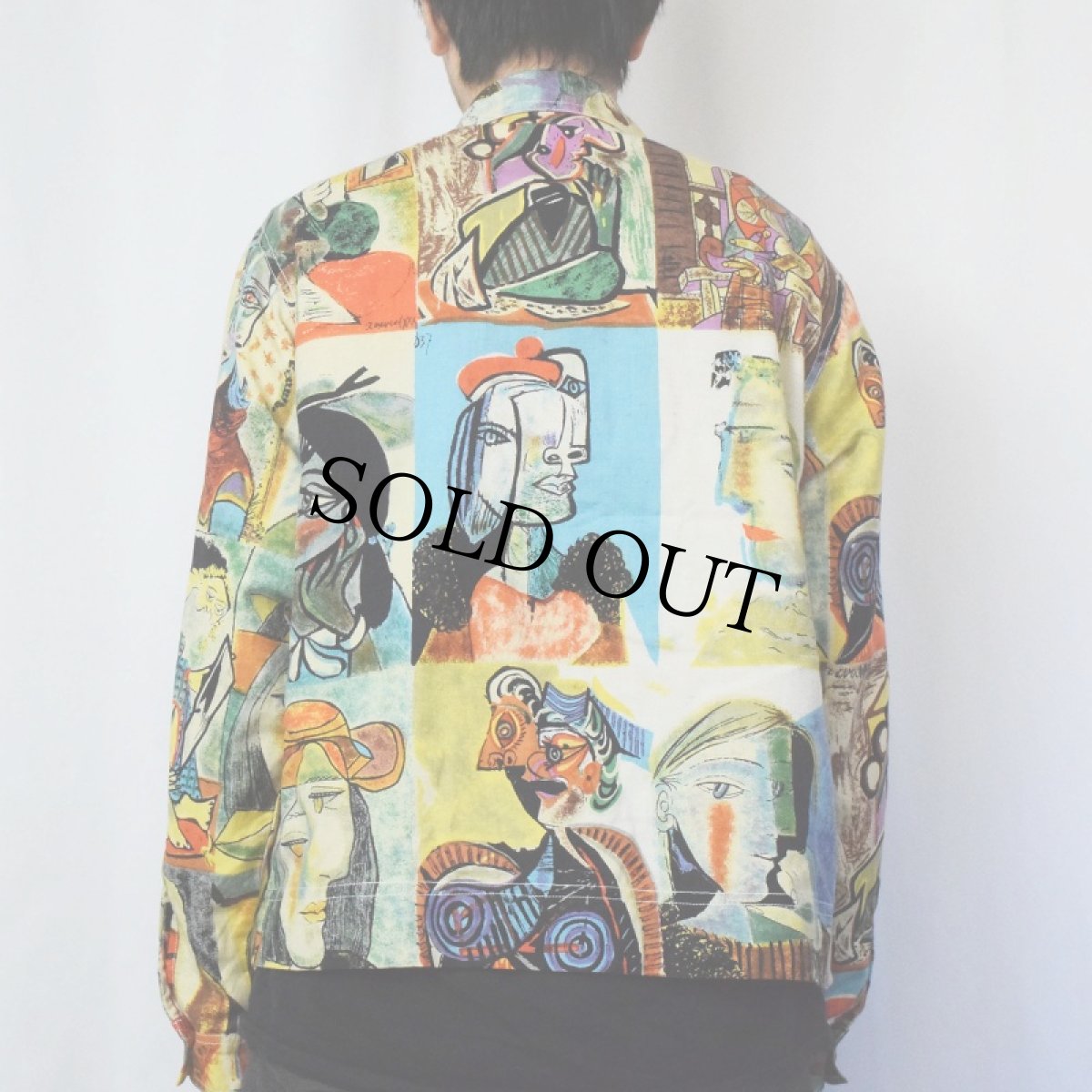 画像3: KAKTUS リネン×レーヨン アートプリントジャケット XL (3)