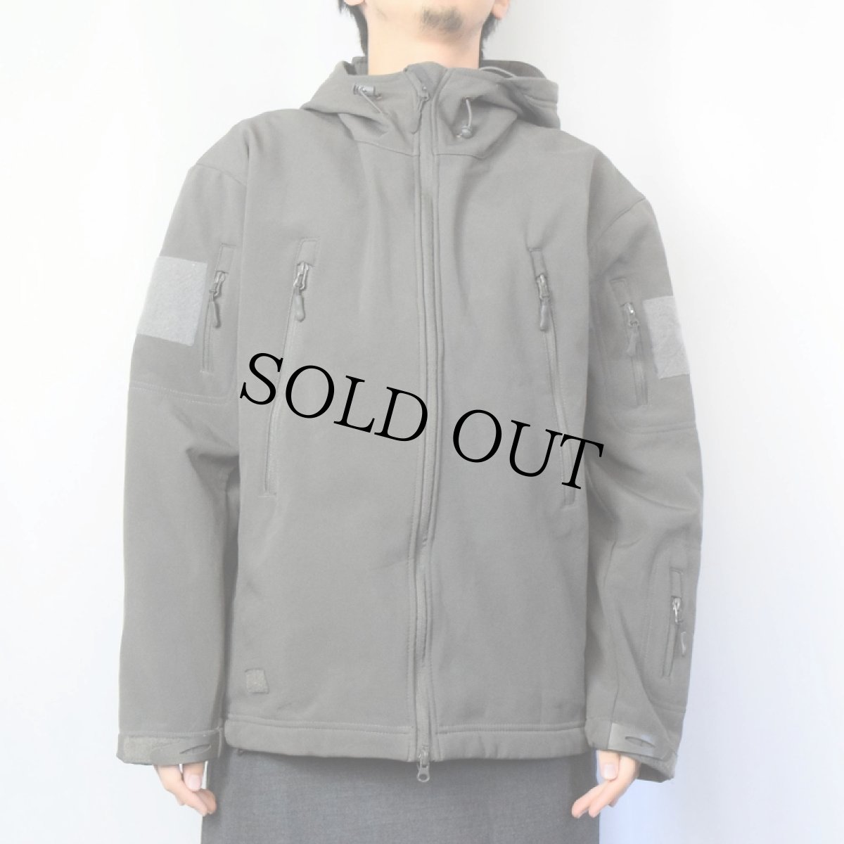 画像2: ミリタリータイプ ソフトシェルジャケット XL  (2)