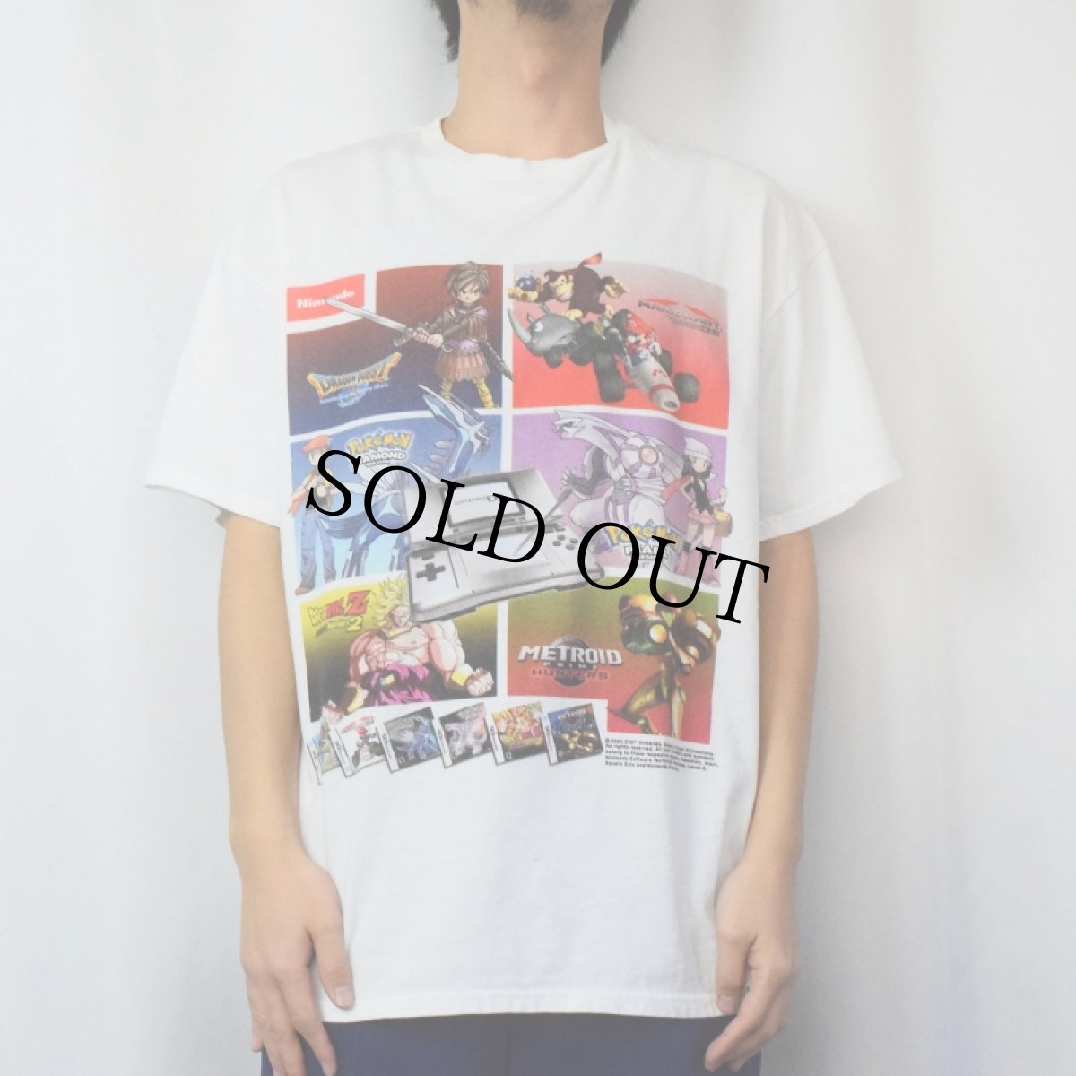 画像2: 2000's Nintendo DS ゲームソフトプリントTシャツ XL (2)