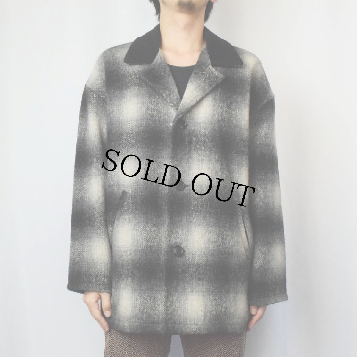 画像2: 80's〜 body equip USA製 オンブレーチェック柄 ウールジャケット (2)