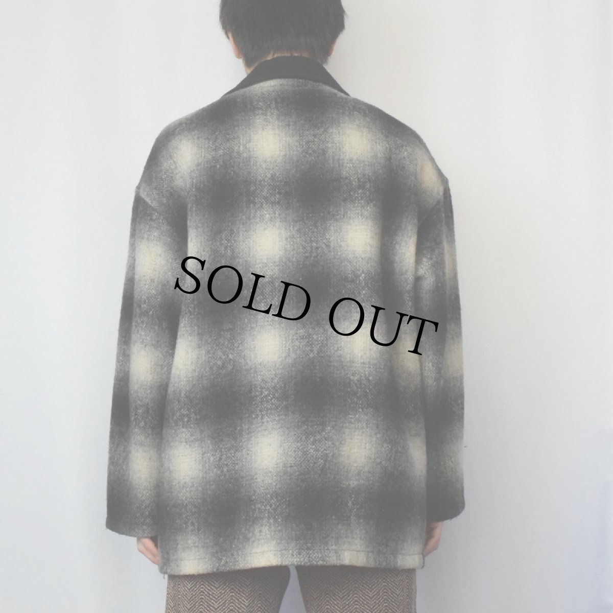 画像3: 80's〜 body equip USA製 オンブレーチェック柄 ウールジャケット (3)