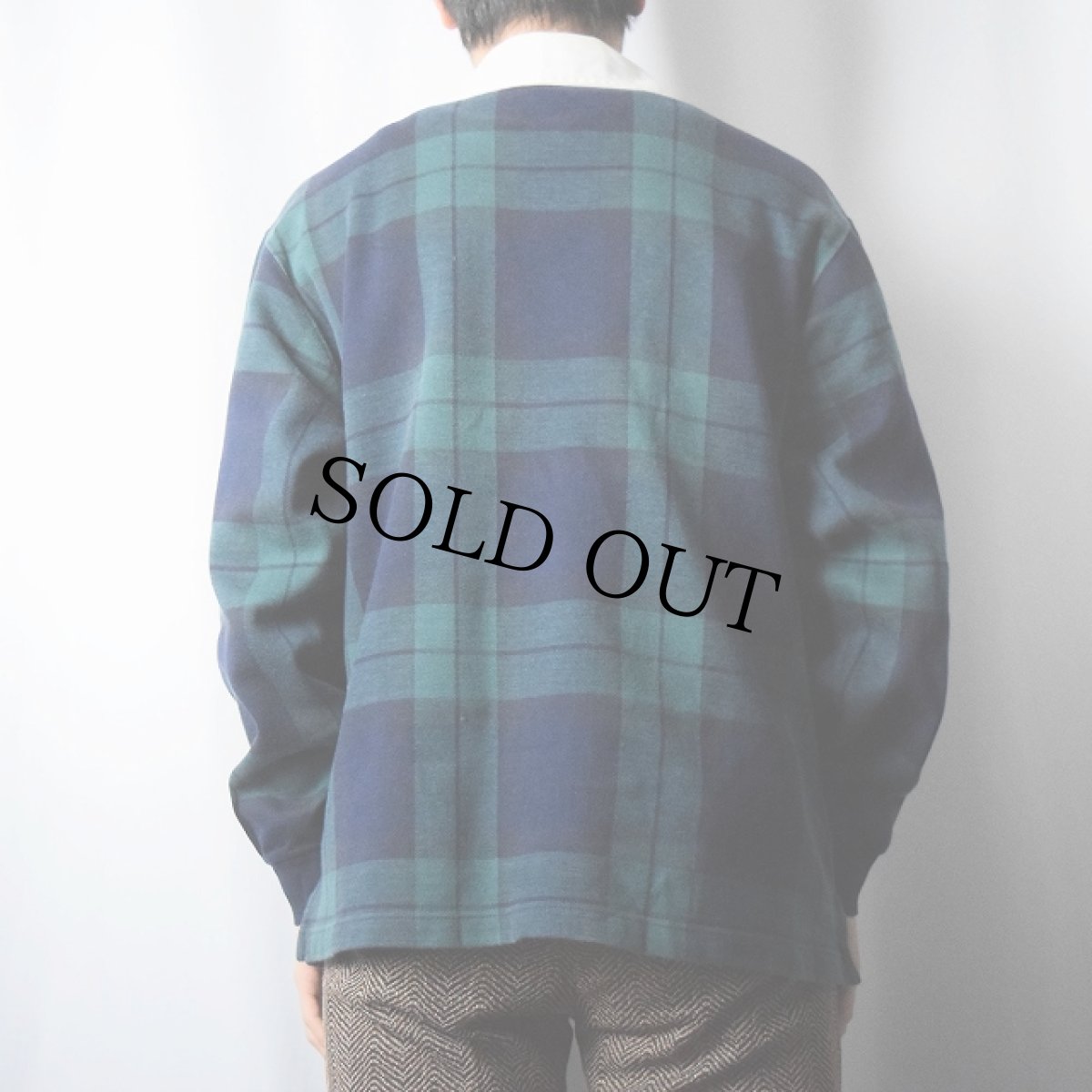 画像3: 90's POLO Ralph Lauren USA製 ブラックウォッチチェック柄 ラガーシャツ M (3)