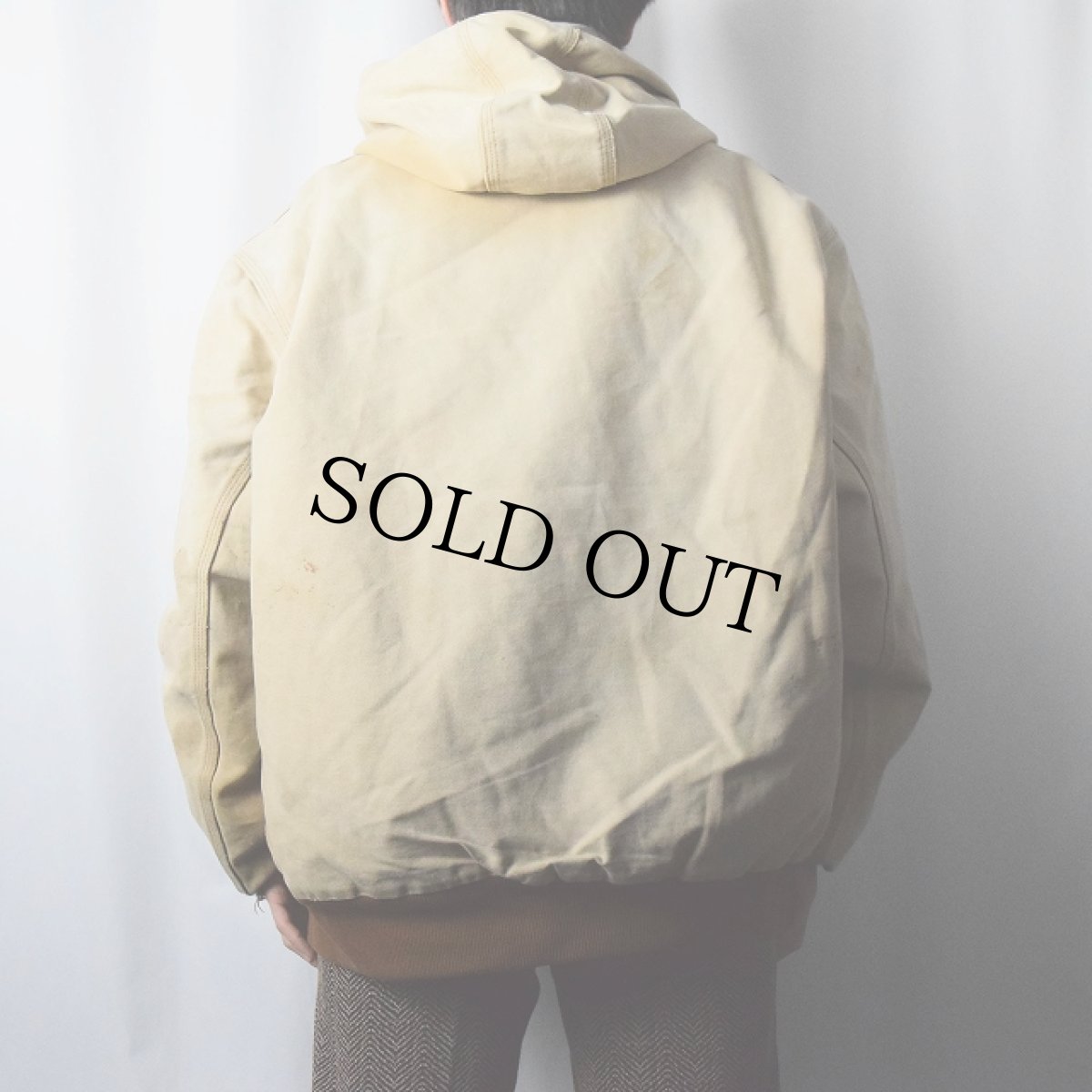 画像3: 90's Carhartt 企業ロゴ刺繍付き ダックパーカー XL (3)