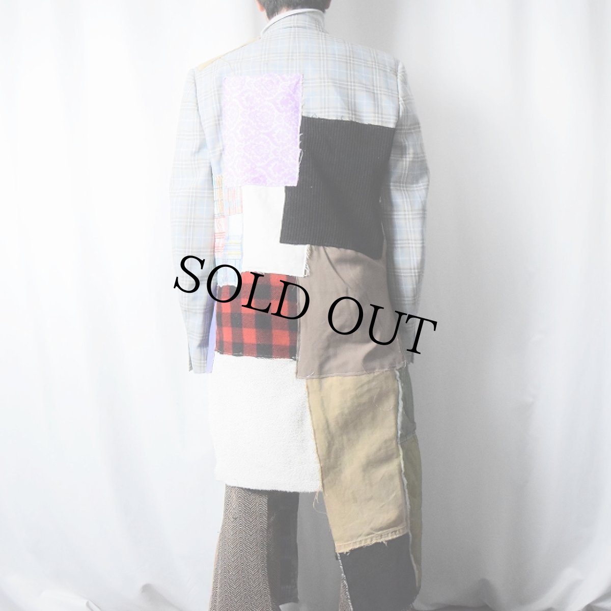 画像3: クレイジーパターン リメイクパッチワークジャケット (3)