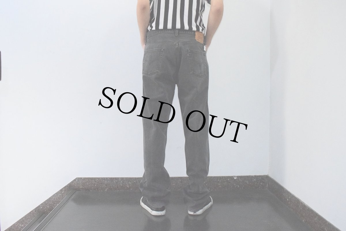 画像5: 90's Levi's 501-0660 USA製 "後染め" サルファブラック デニムパンツ W35 (5)
