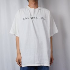 画像2: SQUAN LAKES NEW HAMPSHIRE "LIVE FREE OR DIE" メッセージプリントTシャツ XL (2)