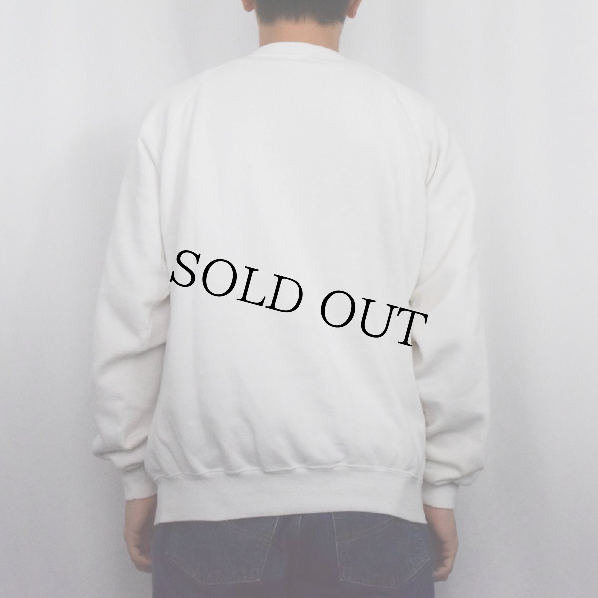 画像3: 【SALE】 90's USA製 "THE EXHIBITOR SHOW 90" プリントラグランスウェット XL (3)