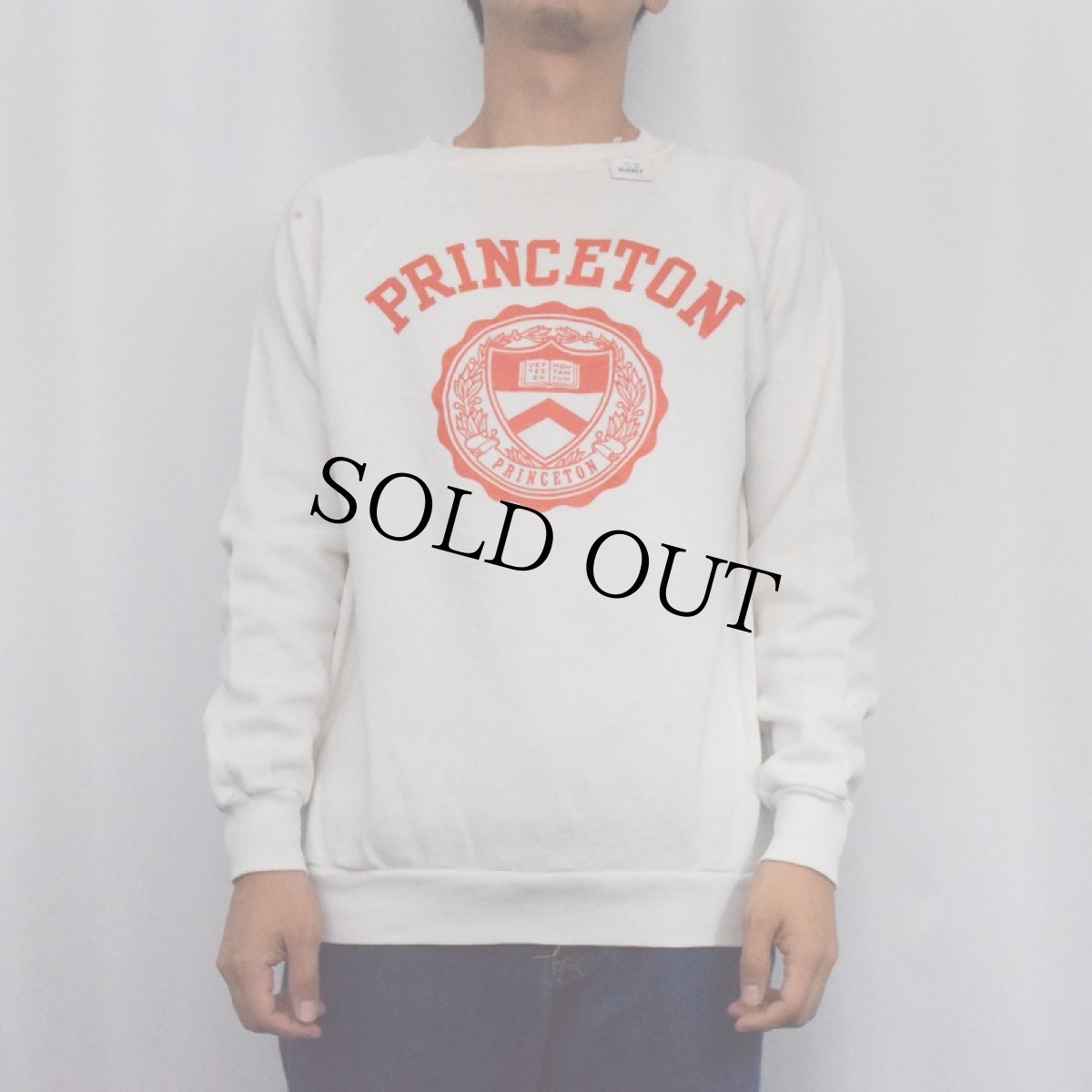 画像2: 80's "PRINCETON" プリントラグランスウェット (2)