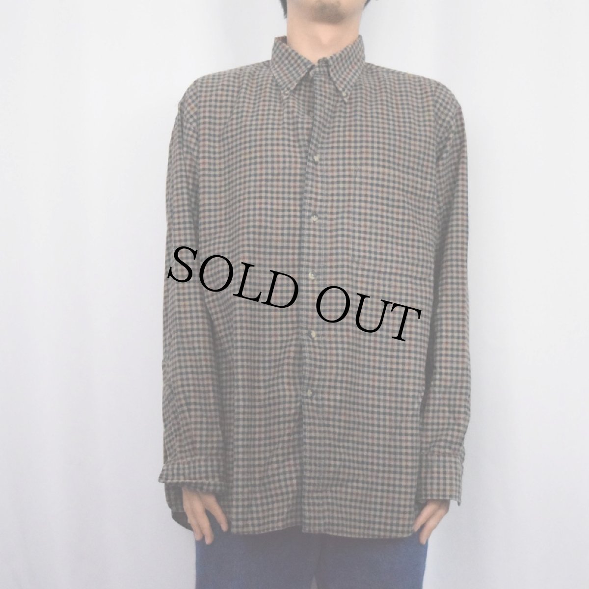 画像2: PENDLETON チェック柄 コーデュロイボタンダウンシャツ L (2)