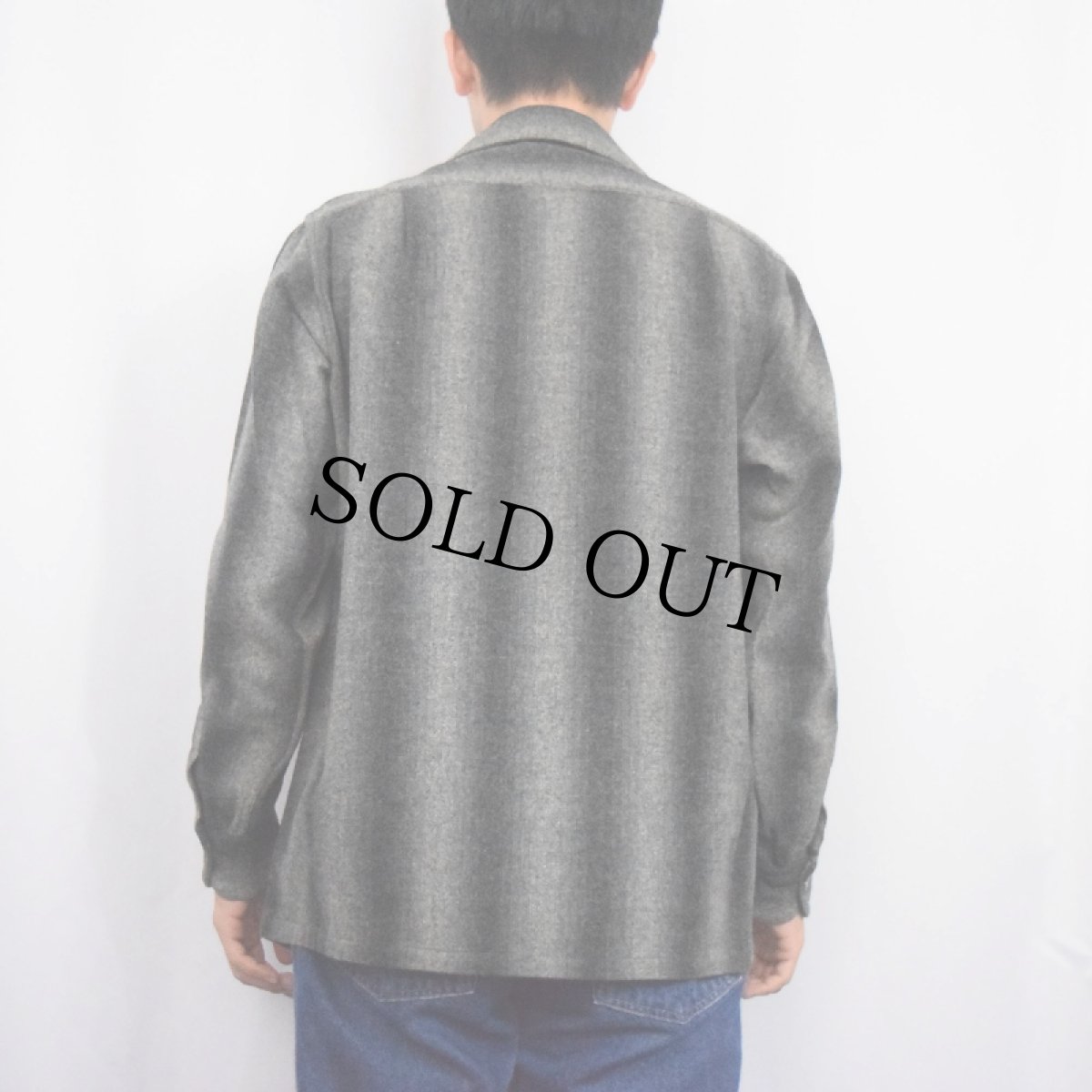 画像3: 50〜60's PENDLETON オンブレーストライプ柄 オープンカラーシャツ M (3)