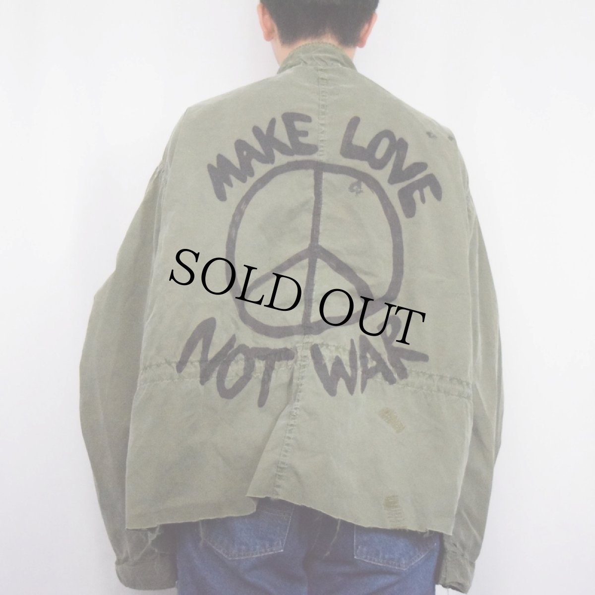 画像3: 70's U.S.ARMY M-65 "PEACE" ハンドペイント カットオフデザインモッズコート MEDIUM-REGULAR (3)