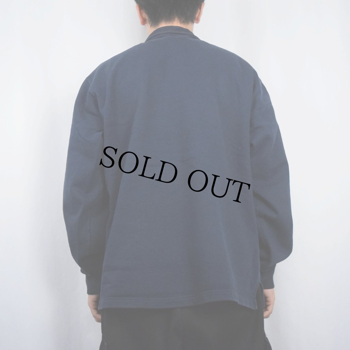 画像3: 2000's Champion USA製 ハーフジップスウェット NAVY L (3)