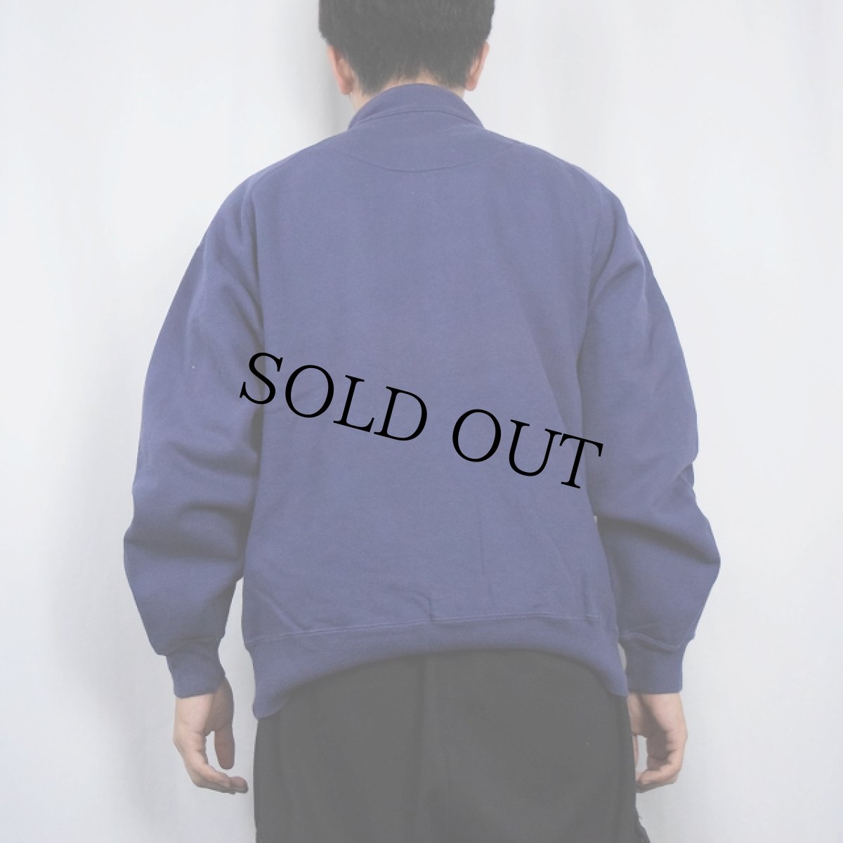 画像3: 90's Champion USA製 ロゴ刺繍 ハーフジップスウェット L (3)