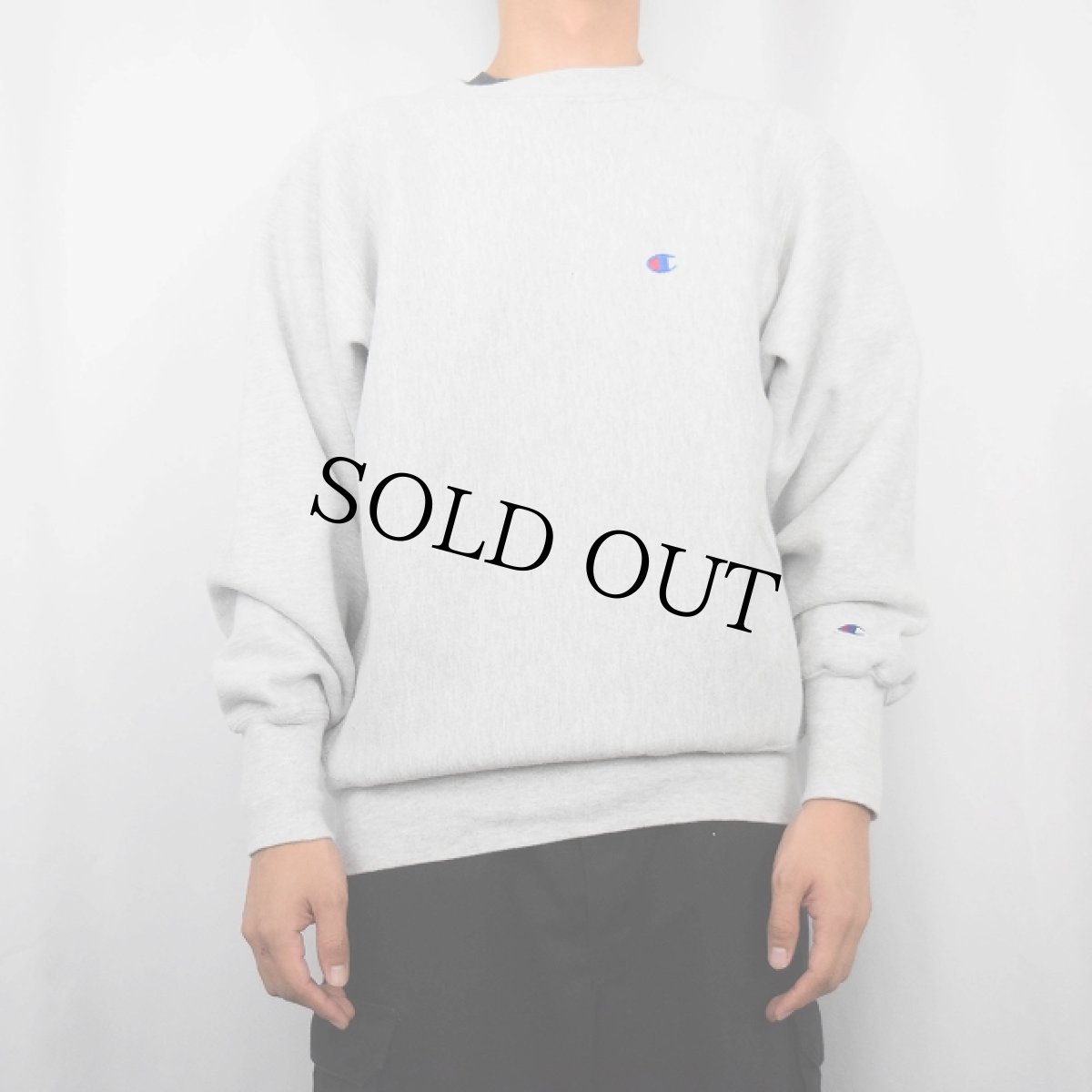 画像2: 90's Champion REVERSE WEAVE USA製 目付きスウェット L (2)