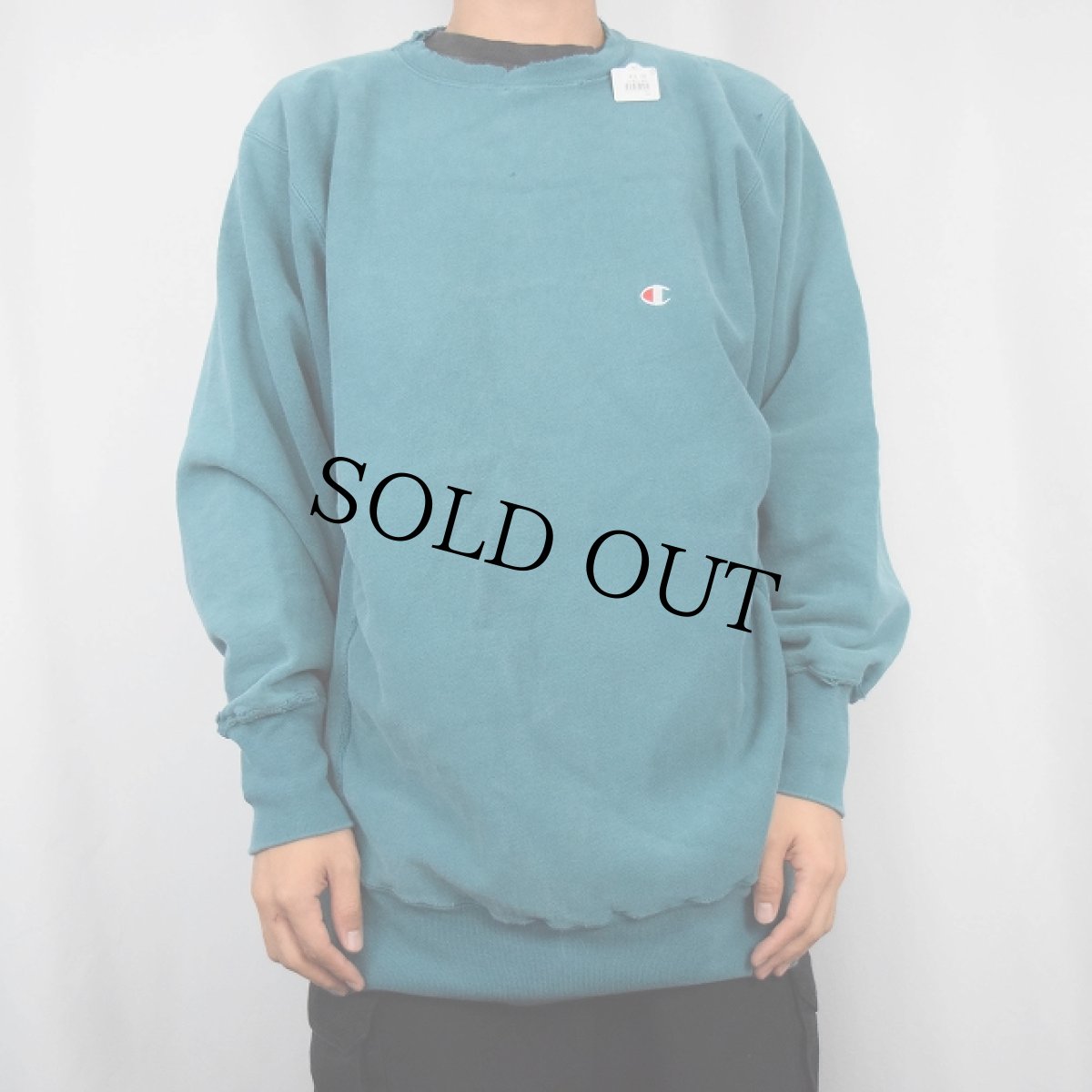 画像2: 90's Champion REVERSE WEAVE USA製 目付きスウェット (2)