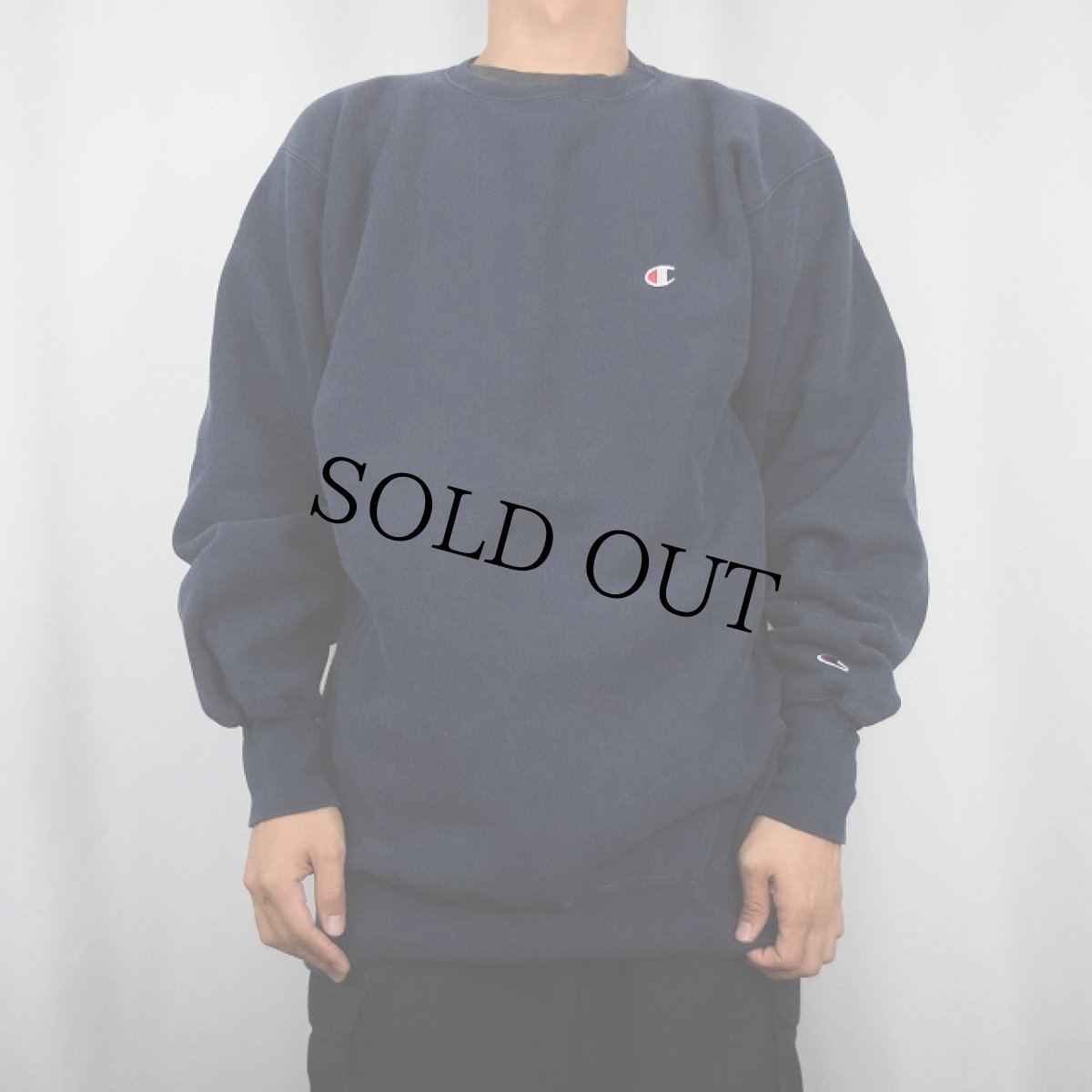 画像2: 90's Champion REVERSE WEAVE USA製 目付きスウェット NAVY XXL (2)