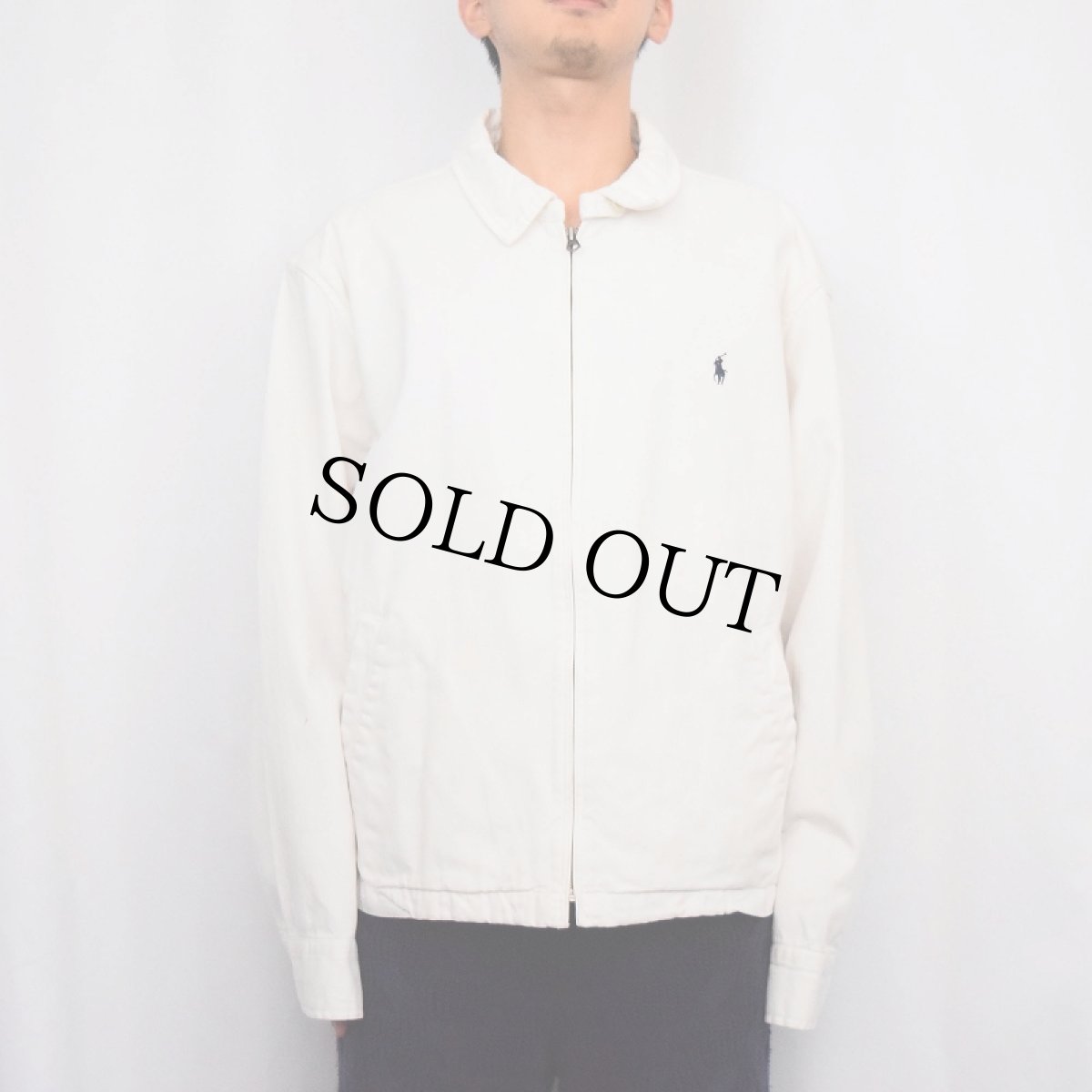 画像2: 90's POLO Ralph Lauren ロゴ刺繍 チンスト付き コットンスイングトップ XXL (2)