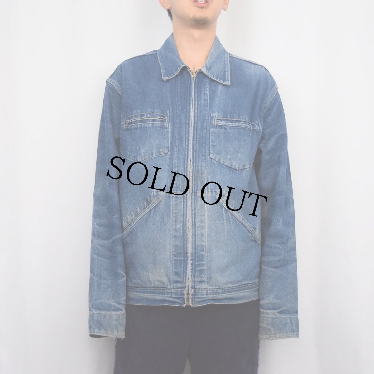 画像2: 70〜80's OSHKOSH B'GOSH USA製 デニムジップジャケット SIZE44 LONG (2)